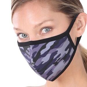 🔴 5 for $10 ONE Zenana Camouflage Print Cotton Face Mask